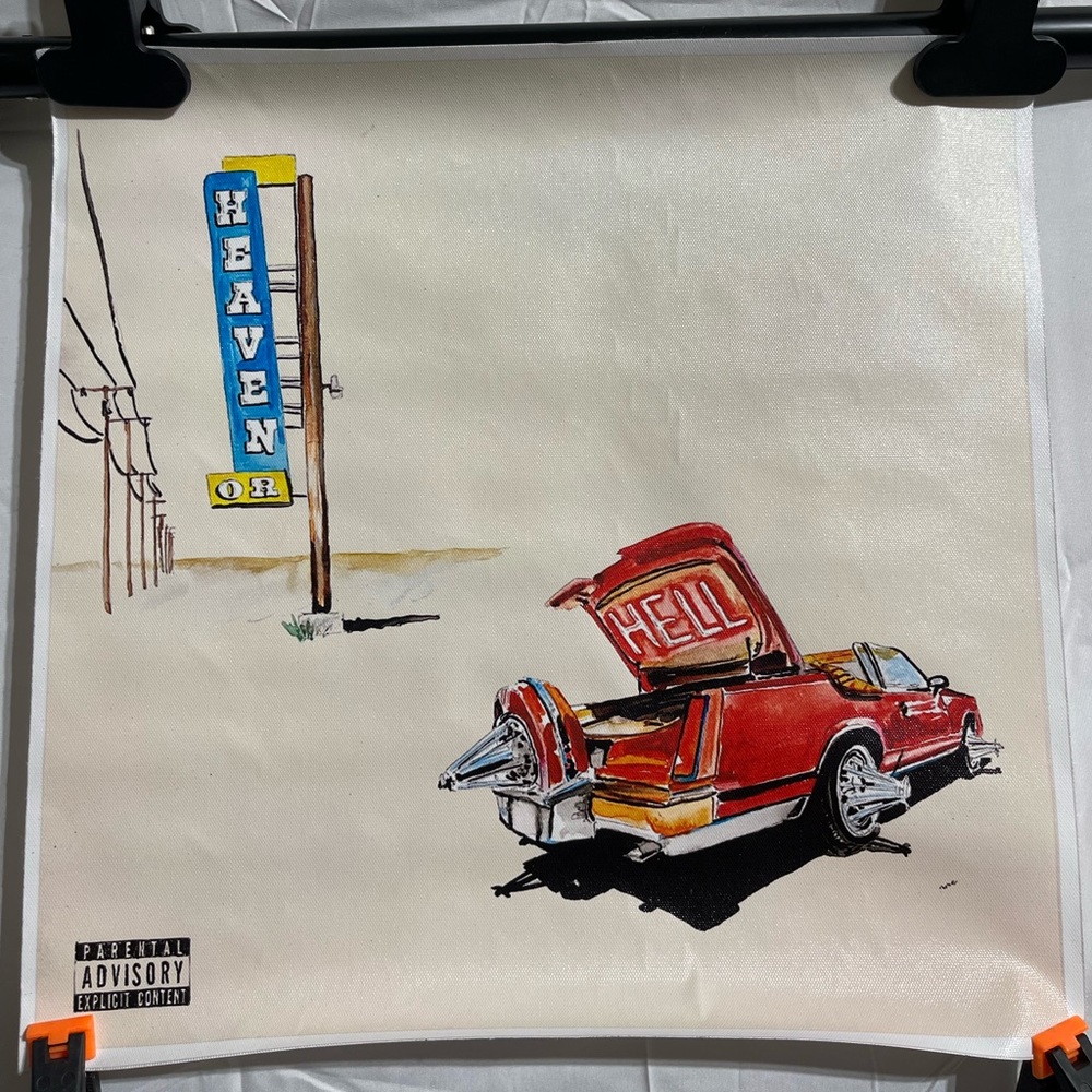 DON TOLIVER HEAVEN OR HELL Canvas Poster 16”x16”